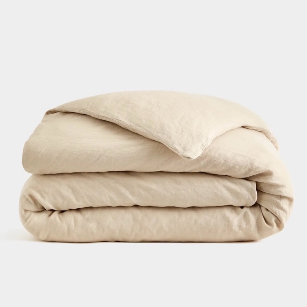 Quince European Linen Duvet Cover Oat Queen